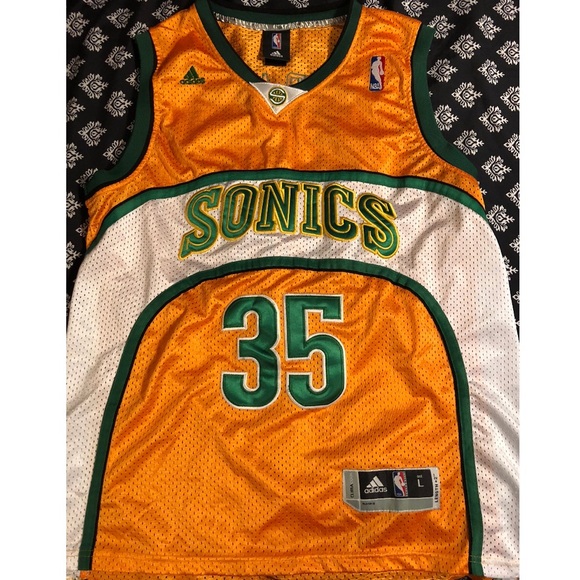 Adidas Other - ADIDAS SONICS Jersey 35 DURANT “VINTAGE” 💚🧡